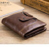 Bull Captain Men Wallet Leather Front Pocket Bifold Zipper Coin Purse - Image 18