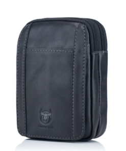 Bull Captain Men Waist packs Genuine Leather Cell Phone belt Waist Bag