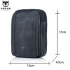 Bull Captain Men Waist packs Genuine Leather Cell Phone belt Waist Bag - Image 11