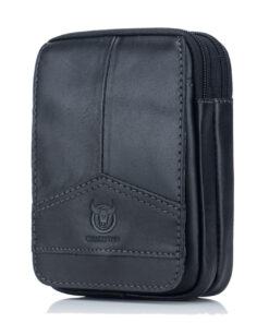 Bull Captain Men Waist packs Genuine Leather Cell Phone belt Waist Bag