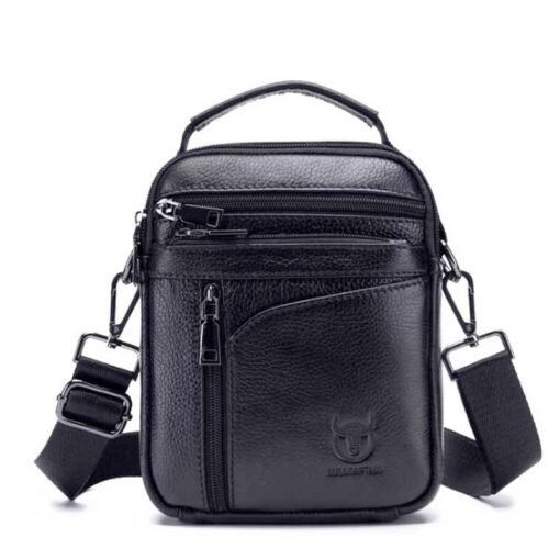 Bull Captain Leather Men Shoulder Crossbody Bag Travel Handbag - Image 4