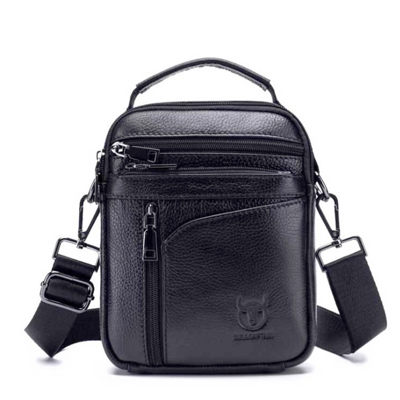 Bull Captain Leather Men Shoulder Crossbody Bag Travel Handbag – BULL ...