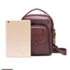 BULLCAPTAIN Genuine Leather Messenger Bag Small Crossbody Bag Handbag - Image 3