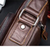 BULLCAPTAIN Genuine Leather Messenger Bag Small Crossbody Bag Handbag - Image 9
