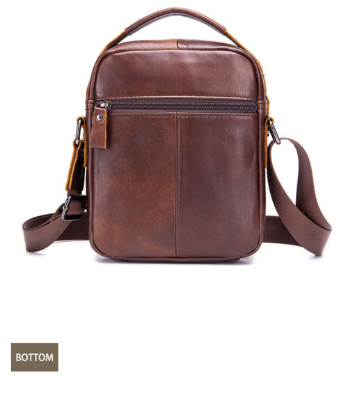 BULLCAPTAIN Genuine Leather Messenger Bag Small Crossbody Bag Handbag - Image 10