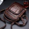BULLCAPTAIN Genuine Leather Messenger Bag Small Crossbody Bag Handbag - Image 11