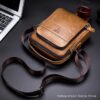 Bull captain Men's Leather Shoulder Crossbody Bag Fashion Casual Handbag - Image 6
