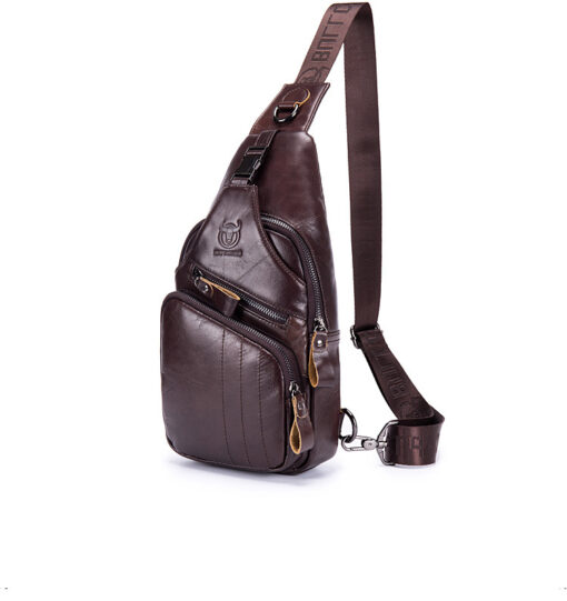 Bull Captain Men Shoulder Bag Backpack Leather Casual Cross Body Bag - Image 9