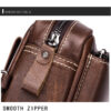 Bull Captain Leather Casual Men Waist Pack Bag for Mobile phone - Image 8