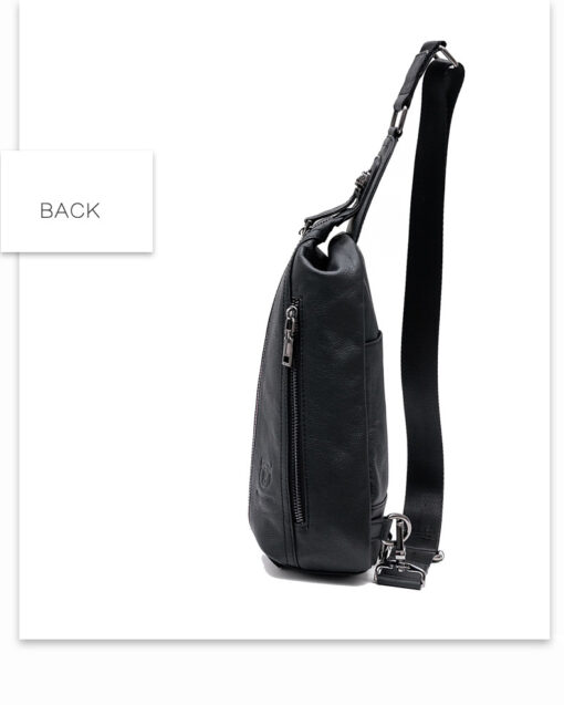 Bull Captain Crossbody Bag Leather Chest Bag for Men Sling Backpack - Image 3