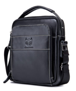 Bull captain Men's Leather Shoulder Crossbody Bag Fashion Casual Handbag