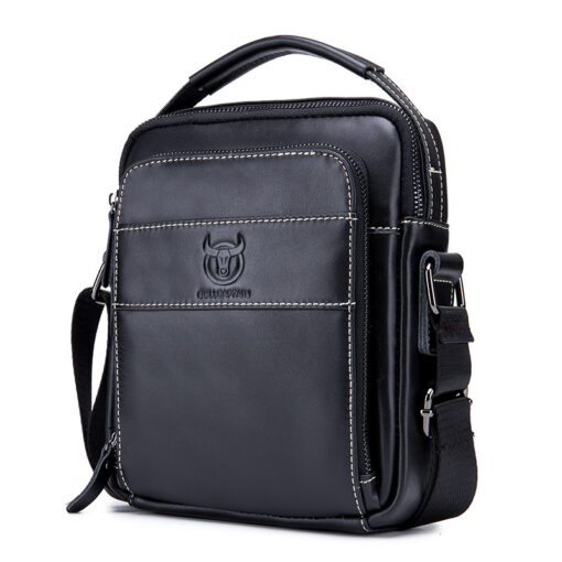 Bull captain Men's Leather Shoulder Crossbody Bag Fashion Casual Handbag