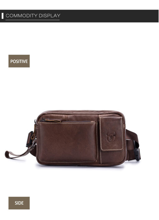 Bull Captain Leather Casual Men Waist Pack Bag for Mobile phone - Image 10