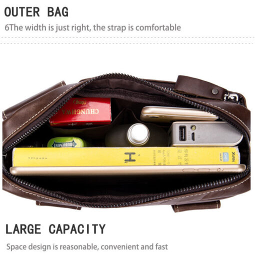 Bull Captain Leather Casual Men Waist Pack Bag for Mobile phone - Image 11