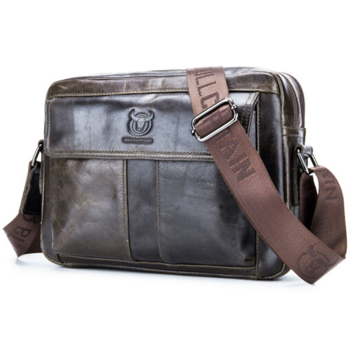 Bullcaptain Wax Oil Cow Leather Retro Business Briefcase Crossbody Shoulder Bag