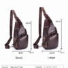 Bull Captain Men Shoulder Bag Backpack Leather Casual Cross Body Bag - Image 11