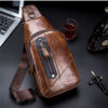 Bullcaptain Genuine Leather Business Casual Chest Bag Crossbody Bag - Image 9