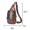 Bullcaptain Genuine Leather Business Casual Chest Bag Crossbody Bag - Image 11