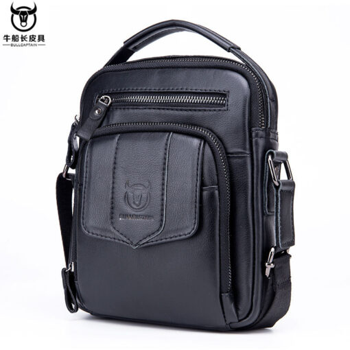 BULLCAPTAIN Genuine Leather Messenger Bag Small Crossbody Bag Handbag - Image 15