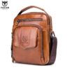 BULLCAPTAIN Genuine Leather Messenger Bag Small Crossbody Bag Handbag - Image 17