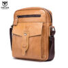 Bullcaptain Men Fashion Phone Bag Genuine Leather Solid Crossbody Bag Outdoor Daily Bag - Image 3