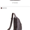 BULLCAPTAIN Leather Men Sling Chest Bag Travel Crossbody Backpack - Image 7