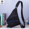 Bull Captain Cowhide Leather Sling Backpack for Men Chest Bag Crossbody - Image 5