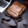 Bullcaptain Men Fashion Phone Bag Genuine Leather Solid Crossbody Bag Outdoor Daily Bag - Image 9