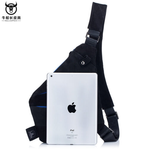 Bull Captain Cowhide Leather Sling Backpack for Men Chest Bag Crossbody - Image 6