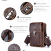 Bull Captain leather Men's Small Chest Shoulder Belt Bag Back Pack - Image 7
