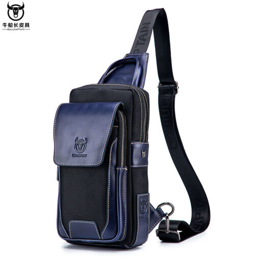 BULL CAPTAIN Genuine Leather Sling Bag Men crossbody Chest Bags - Image 2
