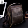 Bull captain Men's Leather Shoulder Crossbody Bag Fashion Casual Handbag - Image 11