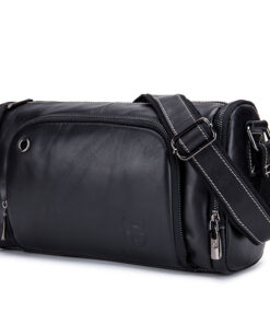 Bull Captain Leather Men Shoulder Crossbody Bag Outdoor Messenger Bag