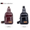 Bull Captain Genuine Leather Men Sling Chest Bag Crossbody Bags - Image 2