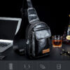 Bull Captain Genuine Leather Men Sling Chest Bag Crossbody Bags - Image 7