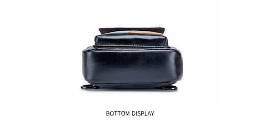 Bull Captain Genuine Leather Men Sling Chest Bag Crossbody Bags - Image 8