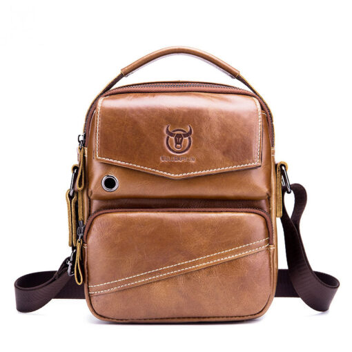 Men Casual Leather Single Shoulder Bag Crossbody Bag Sling Bag - Image 4