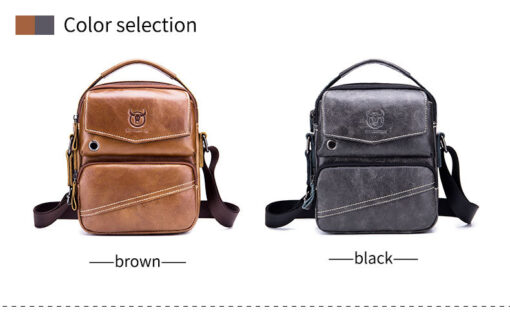 Men Casual Leather Single Shoulder Bag Crossbody Bag Sling Bag - Image 8