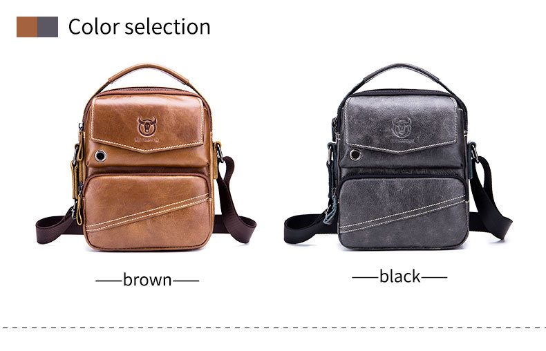 Men Casual Leather Single Shoulder Bag Crossbody Bag Sling Bag – BULL ...