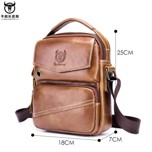 Men Casual Leather Single Shoulder Bag Crossbody Bag Sling Bag - Image 9