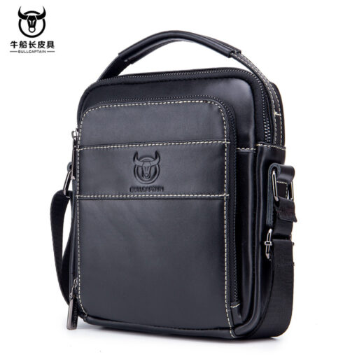 Bull captain Men's Leather Shoulder Crossbody Bag Fashion Casual Handbag - Image 14