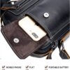 Bull Captain Leather Men Small Shoulder Crossbody Bag Travel Handbag - Image 7