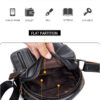 Bull Captain Leather Men Small Shoulder Crossbody Bag Travel Handbag - Image 9