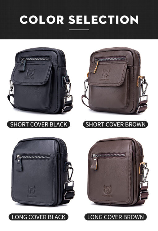 Bull captain leather Bag Men Small Shoulder Bags Casual Messenger bags Short And Long - Image 10