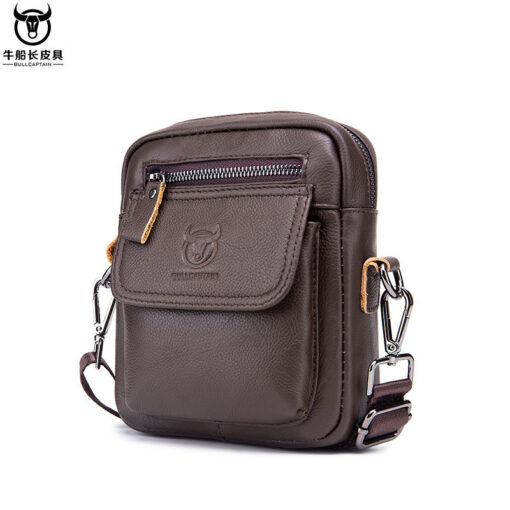 Bull captain leather Bag Men Small Shoulder Bags Casual Messenger bags Short And Long - Image 2