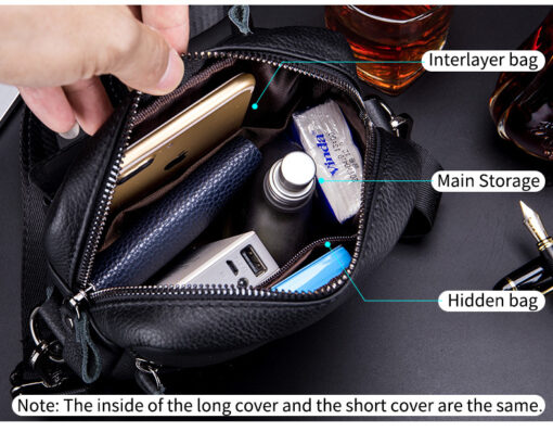 Bull captain leather Bag Men Small Shoulder Bags Casual Messenger bags Short And Long - Image 7