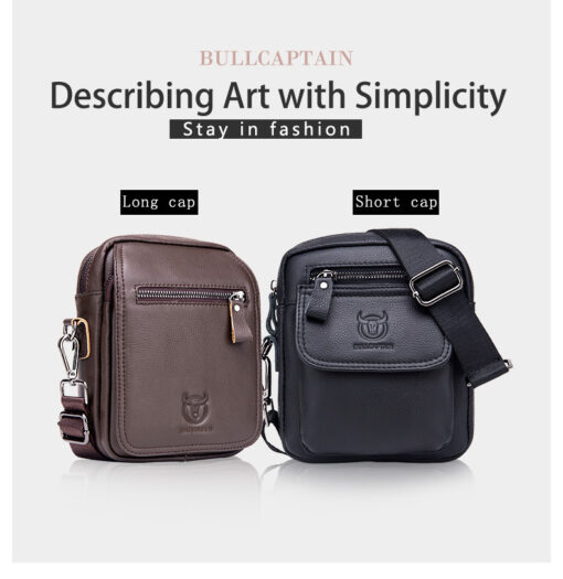Bull captain leather Bag Men Small Shoulder Bags Casual Messenger bags Short And Long - Image 8