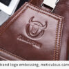 Bull Captain Leather Men Sling Shoulder Crossbody Bags Backpack - Image 7