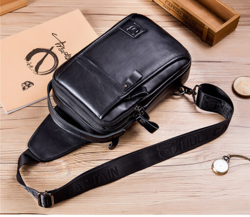 BULL CAPTAIN Genuine Leather Sling Bag Men crossbody Chest Bags XB120 - Image 3