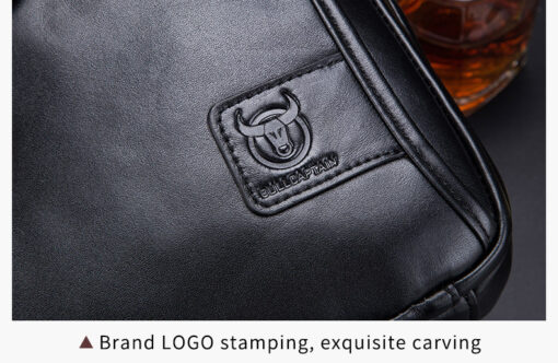 BULL CAPTAIN Genuine Leather Sling Bag Men crossbody Chest Bags XB120 - Image 5